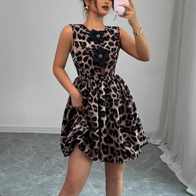 Chic Animal Print Women's Dress