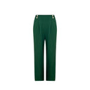 Chic Women's Wide Leg Trousers with Decorative Buttons