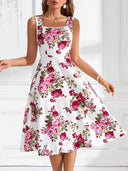 Floral Maxi Dress with Elegant Waistline
