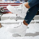 Trendy Women's Insulated High-Top Sneakers with Non-Slip Sole