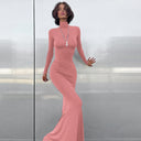 Chic High-Collar Maxi Dress for Women