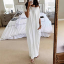 Chic Women's Maxi Dress with Functional Pockets