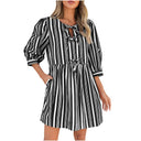 Women's Striped Summer Dress with Flattering Fit