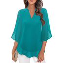 Flared Sleeve Women's Airy Blouse
