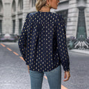 Chic Women's Blouse with Diamond Design