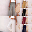 Chic Women's High-Cut Wide-Leg Summer Trousers