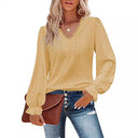Chic Women's Blouse with Romantic Lace Design