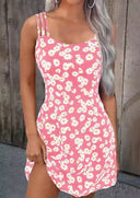 Floral Summer Dress with Decorative Straps