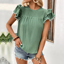 Stylish Ladies Ruffle Blouse with Textured Design