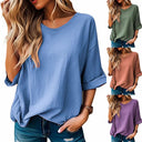 Stylish Women's Loose Fit Short Sleeve Tee