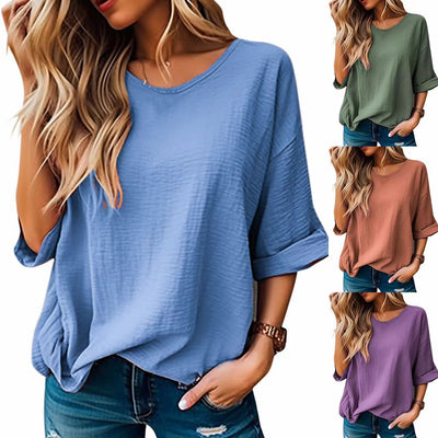 Stylish Women's Loose Fit Short Sleeve Tee