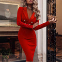 Chic Women's Blazer Dress with Double-Breasted Closure