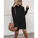 Chic Oversized Turtleneck Dress with Long Sleeves for Women