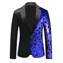 Shimmering Sequin Blazer with Shawl Collar