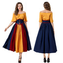 Chic Maxi Dress with Lacing & Flowing Sleeves