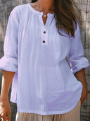 Chic Women's Blouse with Button Placket
