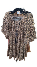 Bohemian Ruffled Sleeve Dress with Elastic Waist