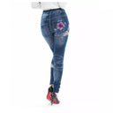 Floral High-Waist Jeans Leggings for Women