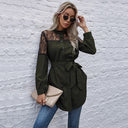 Chic Women's Lace Shirt Dress with Belt