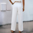 Chic Women's Leisure Pants with Stylish Patch Pockets