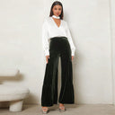 Chic Velvet Wide-Leg Pants for Women