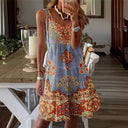 Adjustable Strap Women's Dress with Fun Print