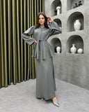 Ruffled Button Placket Dress for Women