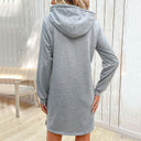 Chic Women's Hooded Dress in Trendy Style