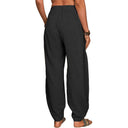 Women's Airy Palazzo Pants with Side Pockets & Elastic Waist