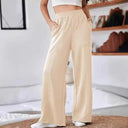 Chic Women's Elastic Waist Pants with Pockets