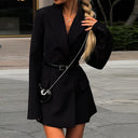Chic Women's Blazer Jacket with Belt