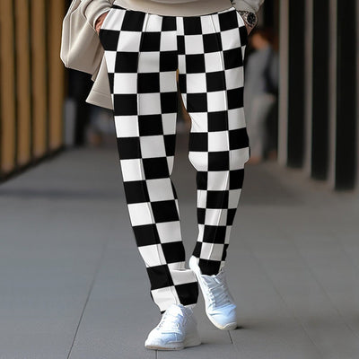 Chic Checkered Trousers for Women