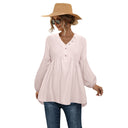 Chic Women's Blouse with Button Accents
