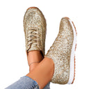 Glittering Women's Sneakers with Flexible Sole