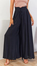 Elastic Waist Maxi Skirt with Pockets for Women