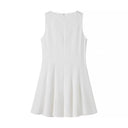 Chic Women's Summer Sleeveless Dress with High Cut Hem
