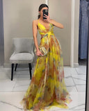 Chiffon Evening Dress with Graceful Wrap Design
