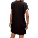 Chic Women's V-Neck Dress with Decorative Hem