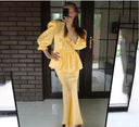 Chic Ruffled V-Neck Blouse for Women