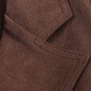 Women's Faux Leather Blazer Jacket with Stylish Belt