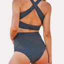 Chic Women's High-Cut Bikini Set with Ruching
