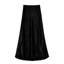 Satin Viscose Maxi Skirt for Women
