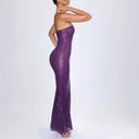Glittering Evening Dress with Lacing for Women