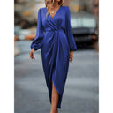 Women’s Satin Finish Maxi Dress - Chic Style