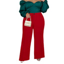 Chic High Waist Flared Pants for Women - Minimalist Design