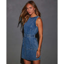 Chic Women’s Denim Dress with Tailored Design