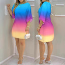 Vibrant Gradient Women's Casual Dress