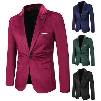 Chic Velvet Blazer for Women - Slim Fit
