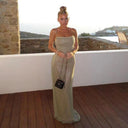 Strapless Glitter Maxi Dress for Women