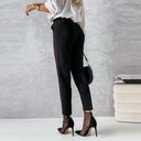 Chic High-Waisted Women's Trousers